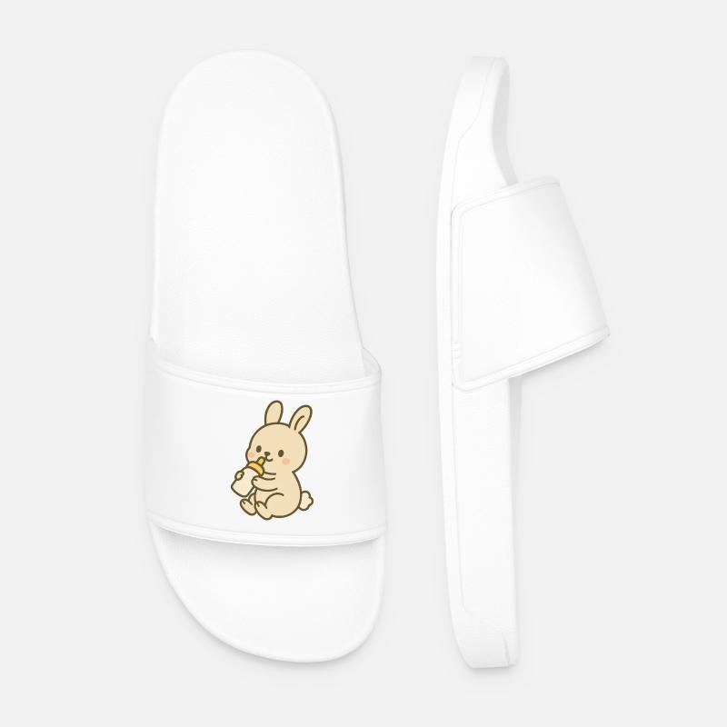 Flask Bunny - Men’s Pool Sliders - white