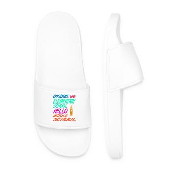 Goodbye Elementary Hello Middle School Journey - Men’s Pool Sliders - white - Front