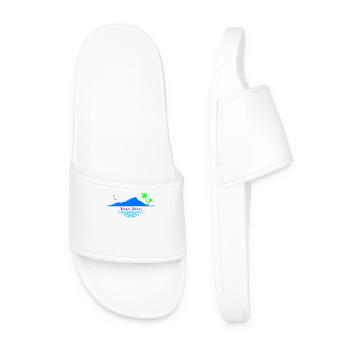 Bora Bora Palm Trees Island Sea Dream Beach Souvenir - Men’s Pool Sliders - white - Front