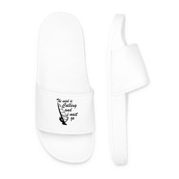 The Wind Is Calling And I Must Go - Men’s Pool Sliders - white - Front