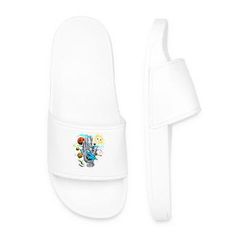 Main Cosmique avec Orbites Planétaires - Claquettes Homme - blanc - Devant