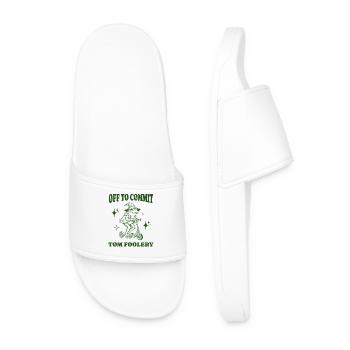 Off To Commit Tom Foolery Drôle Grenouille Illustration - Claquettes Homme - blanc - Devant