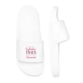 Septembre 1965 Anniversaire 60 Ans Pour Femmes - Claquettes Homme - blanc - Devant