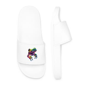 Frog Little Toad Tree Frog Frog Prince Frogs - Men’s Pool Sliders - white - Front
