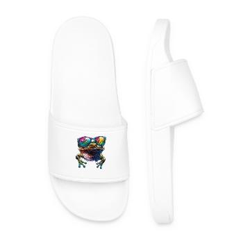 Frog Little Toad Tree Frog Frog Prince Frogs - Men’s Pool Sliders - white - Front