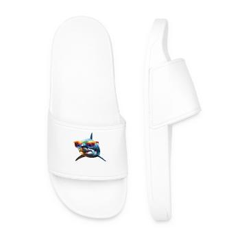 requin requin tigre requin plongeur requins mignons grand requin blanc - Claquettes Homme - blanc - Devant