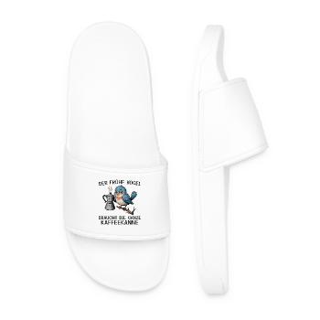 Le lève-tôt a besoin de toute la cafetière - Claquettes Homme - blanc - Devant