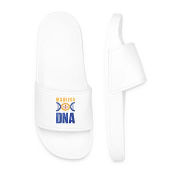 Madeira DNA Motiv Design - Männer Badelatschen - Weiß - Vorne