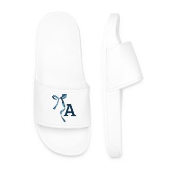Monogramm Geschenkidee - Männer Badelatschen - Weiß - Vorne