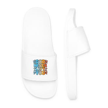 God Never Left You Design - Männer Badelatschen - Weiß - Vorne