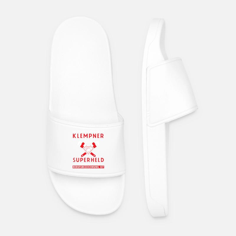 Heating Engineer Heating Construction Plumber Plumber - Men’s Pool Sliders - white