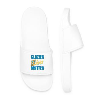 Glazier Work Has Value Respect The Trade - Men’s Pool Sliders - white - Front