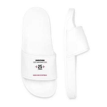 Confectioner 25th anniversary 25th company anniversary - Men’s Pool Sliders - white - Front