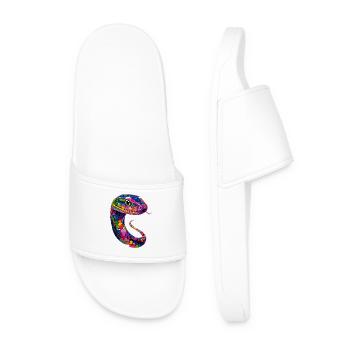 serpent, python, cobra, serpent à sonnettes, serpents - Claquettes Homme - blanc - Devant