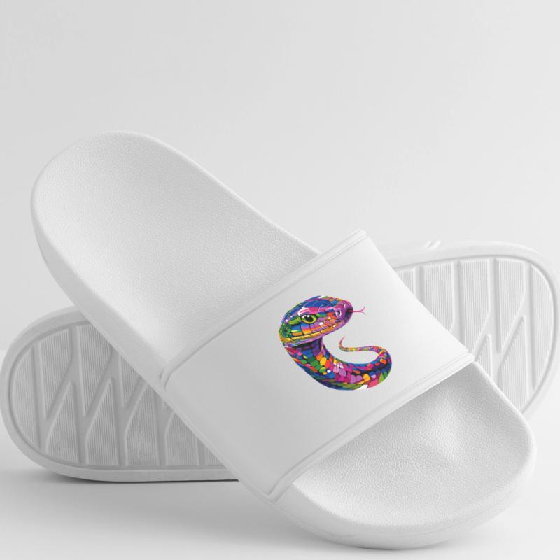snake, python, cobra, rattlesnake, snakes Men’s Pool Sliders