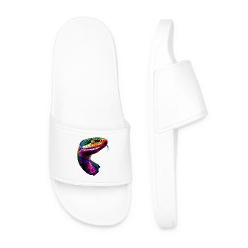 serpent, python, cobra, serpent à sonnettes, serpents - Claquettes Homme - blanc - Devant