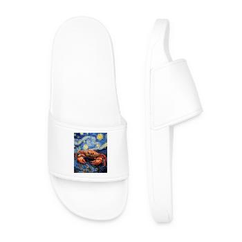 Crabe style Van Gogh étoilé - Claquettes Homme - blanc - Devant