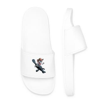 Squelette avec chapeau de cow-boy sur ornithorynque ornithorynque - Claquettes Homme - blanc - Devant
