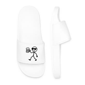 Bière Stick Figure - Claquettes Homme - blanc - Devant