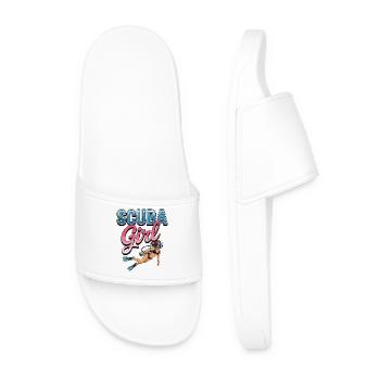 Scuba Girl Tauch-Design - Männer Badelatschen - Weiß - Vorne