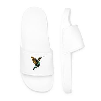 Colibri Colibri Colibri Oiseau Colibris Colibri mignon - Claquettes Homme - blanc - Devant