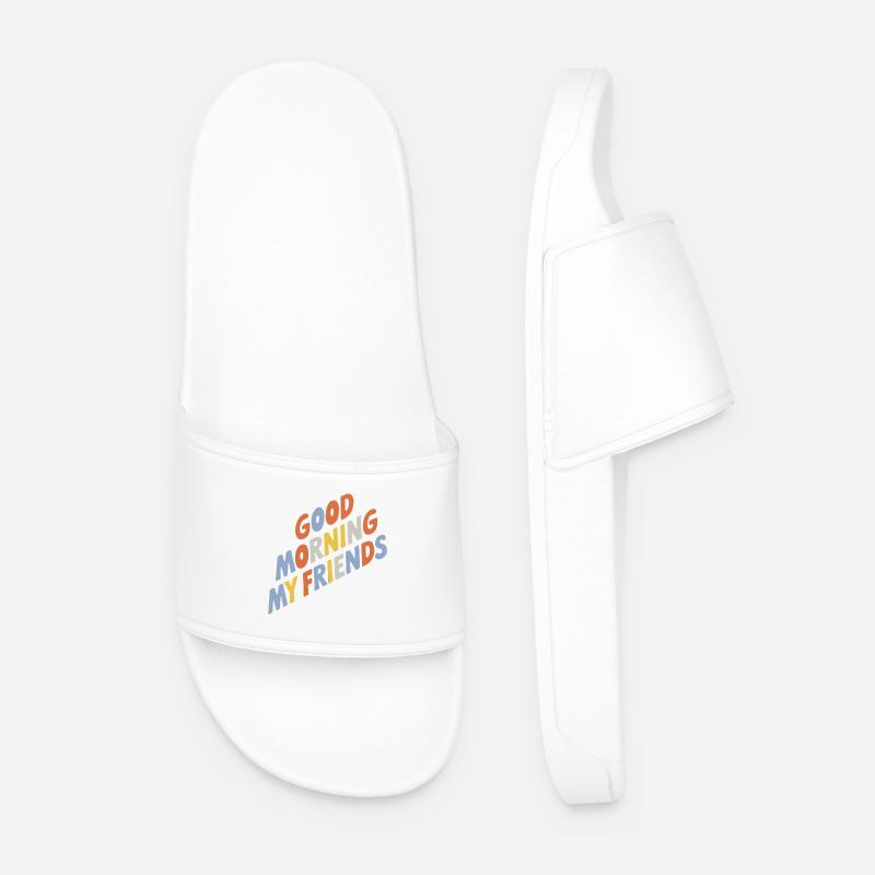 Buongiorno Tipografia dei miei amici - Ciabatte per il mare da uomo - bianco