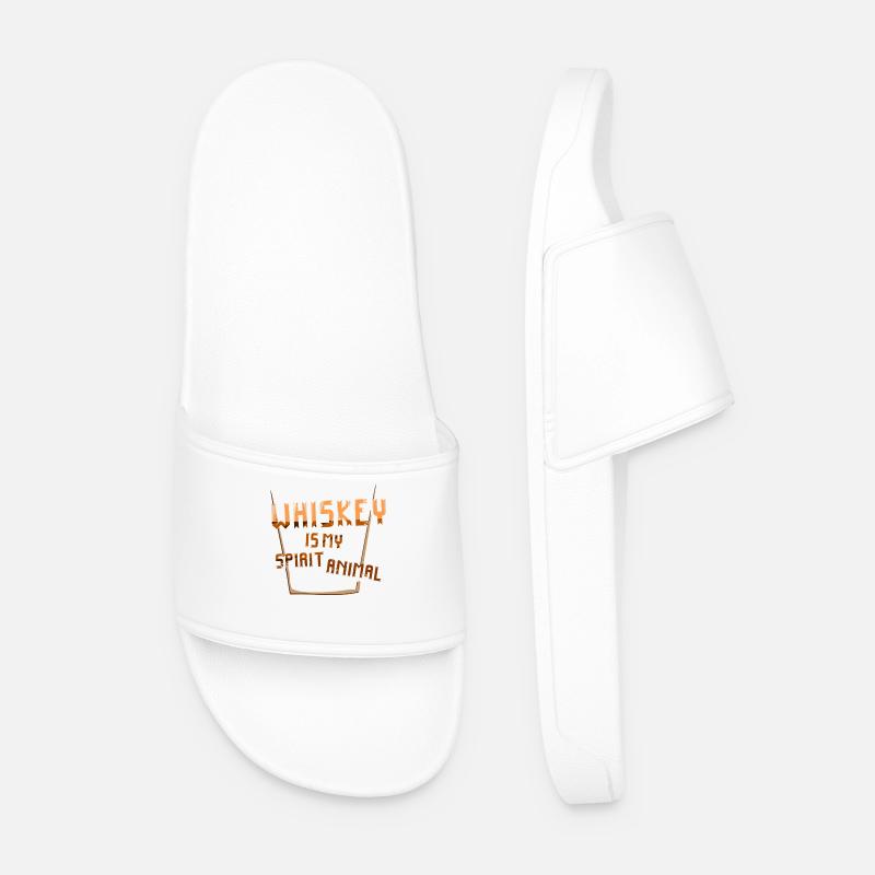 Whiskey Saying Whiskey Drinker Whiskey Lovers - Men’s Pool Sliders - white