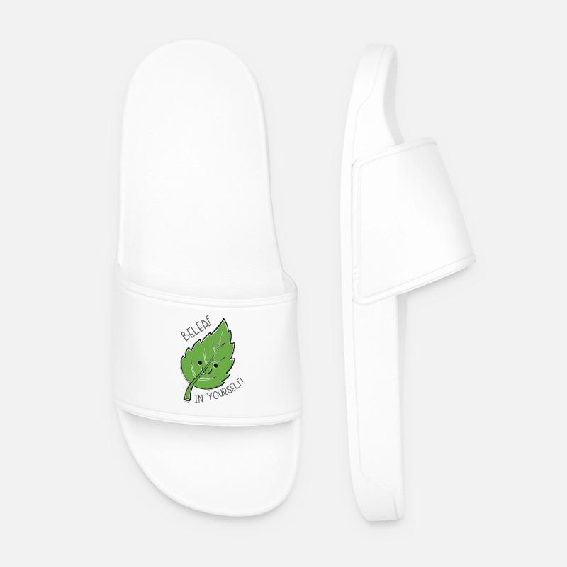 Blätter in dir selbst - Männer Badelatschen - Weiß