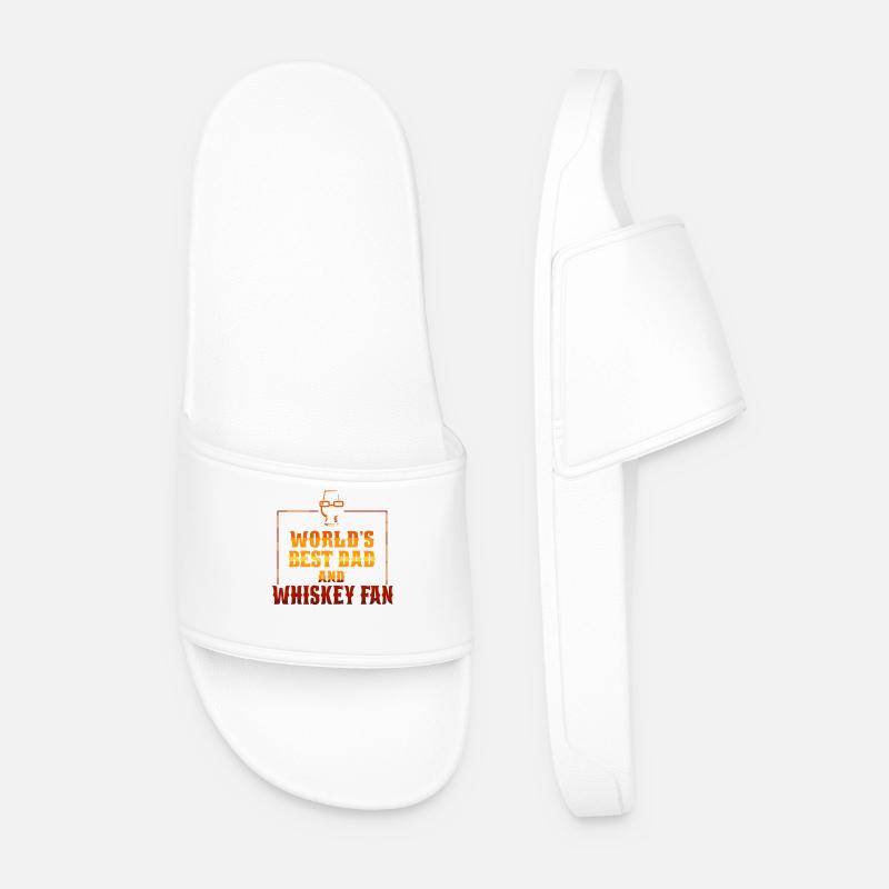 Whiskey Saying Whiskey Drinker Whiskey Lovers - Men’s Pool Sliders - white