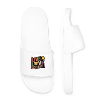 Idée cadeau pour les joueurs et les fans de pickleball - Claquettes Homme - blanc - Devant