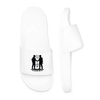 QUE LA PAIX L’EMPORTE - Claquettes Homme - blanc - Devant