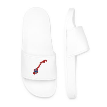 Norway Vacation Nature Gift - Men’s Pool Sliders - white - Front