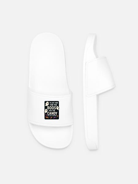 Halloween - Fun Ghosts - Men’s Pool Sliders - white
