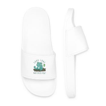 I'm not a frog, I'm a prince -Lovedesign - Men’s Pool Sliders - white - Front