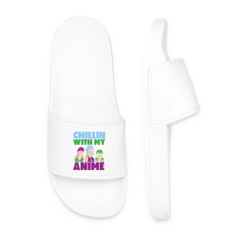 Anime Manga Otaku Kawaii Japon Cosplay Bande dessinée - Claquettes Homme - blanc - Devant