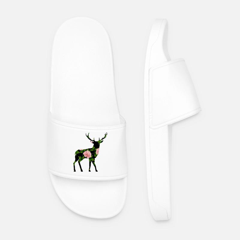 Hirsch - Männer Badelatschen - Weiß