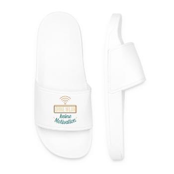 No motivation without Wi-Fi - Men’s Pool Sliders - white - Front