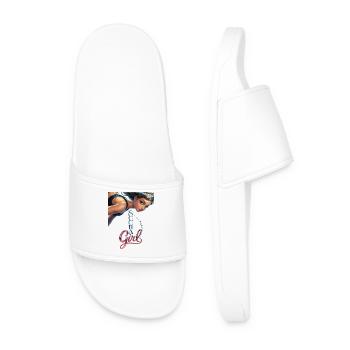 Scuba Girl Diver Design - Claquettes Homme - blanc - Devant
