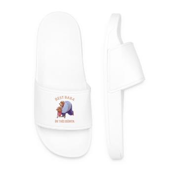 Meilleur Baba - Türk Baba Father’s Day Bear Design - Claquettes Homme - blanc - Devant