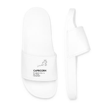 Dessin animé mignon Capricorne - Chèvre surmenée - Claquettes Homme - blanc - Devant
