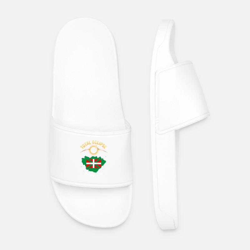Total Solar Eclipse Bilbao 2026 - Men’s Pool Sliders - white