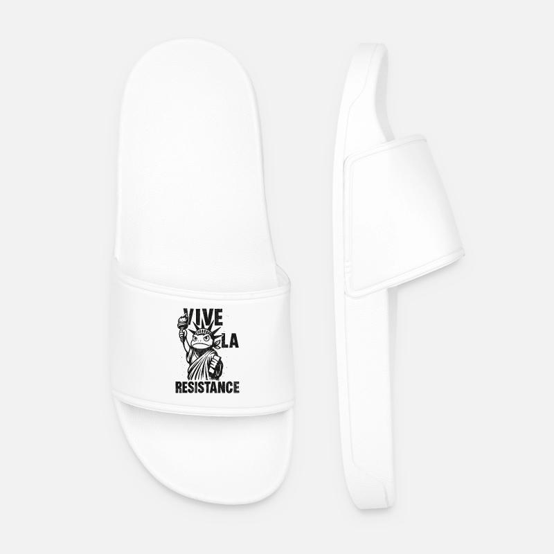 Vive La Resistance Silhouette Tee - Men’s Pool Sliders - white