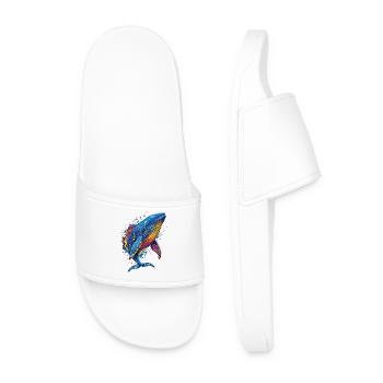 Baleine bleue Baleine Baleines bleues Baleines Chant Baleine Plongeur Baleines Océan - Claquettes Homme - blanc - Devant