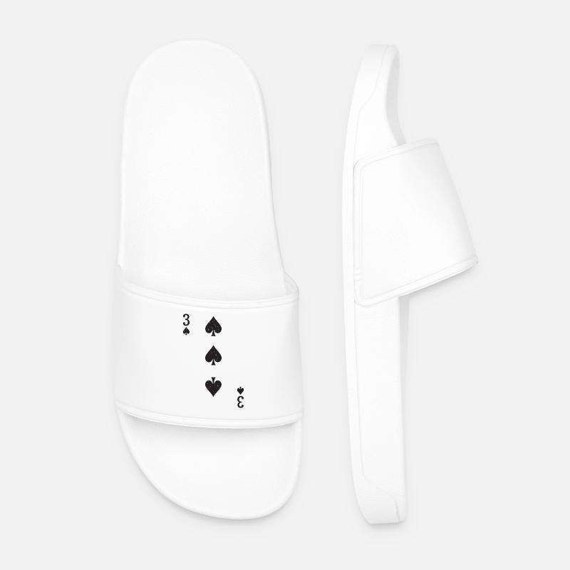 Drei Pik - Männer Badelatschen - Weiß