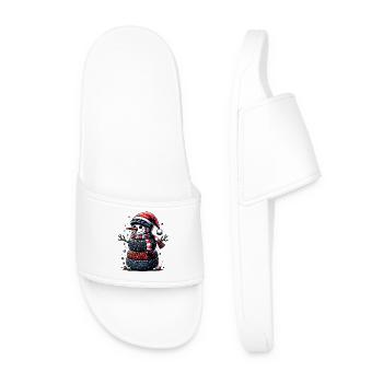CYcling Christmas Sports Santa Claus - Men’s Pool Sliders - white - Front