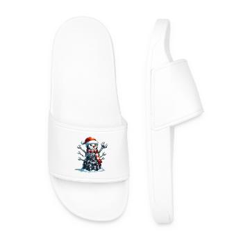 MEchanic Christmas Sports Santa Claus - Men’s Pool Sliders - white - Front