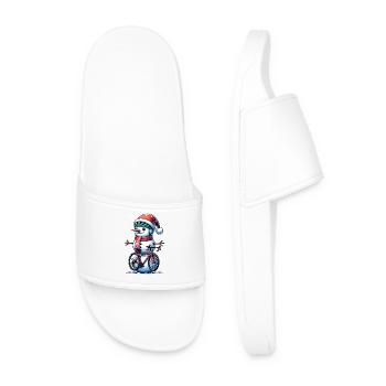 CYcling Christmas Sports Santa Claus - Men’s Pool Sliders - white - Front