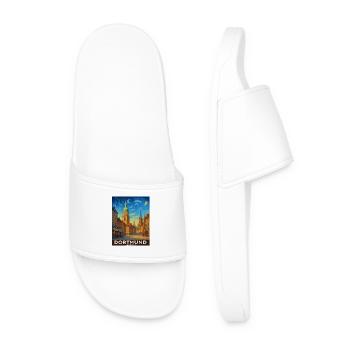 Peinture de la ligne d’horizon de Dortmund - Claquettes Homme - blanc - Devant