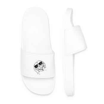 Cool Drôle Beagle Tilt Head Lunettes de soleil Amoureux des chiens - Claquettes Homme - blanc - Devant