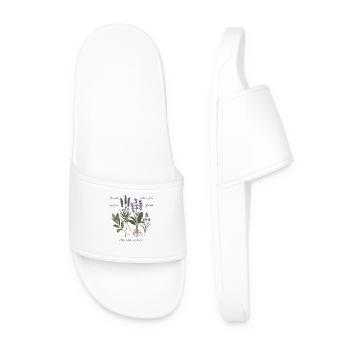 Botanische Heilkräuter - Männer Badelatschen - Weiß - Vorne